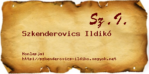 Szkenderovics Ildikó névjegykártya