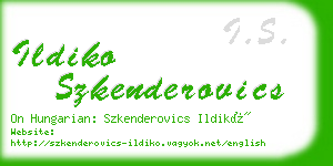 ildiko szkenderovics business card